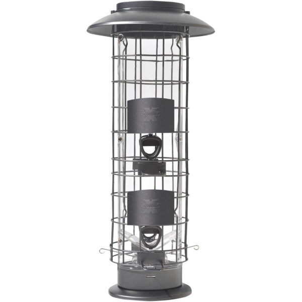 Stokes Select SureFill Squirrel Proof Silver Metal Cage Plastic Tube 1.5 Lb. Capacity Bird Feeder - Mc Mu