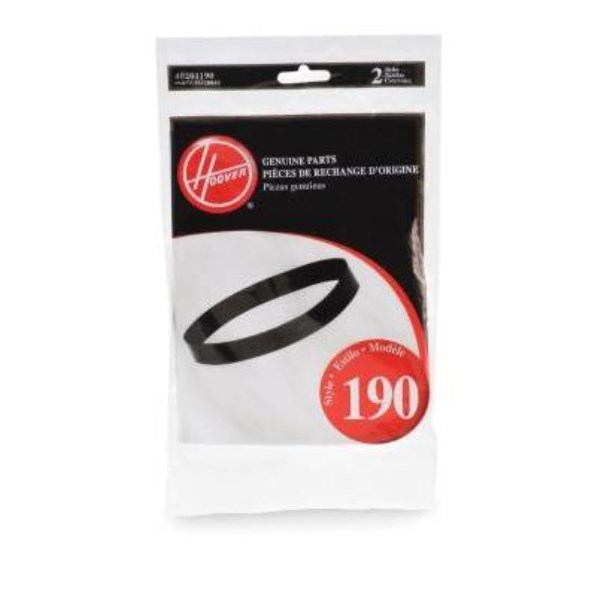 Hoover Type 190 Fold Away, Elite, and Soft & Light Vacuum Cleaner Belt (2-Pack) - Mc Mu
