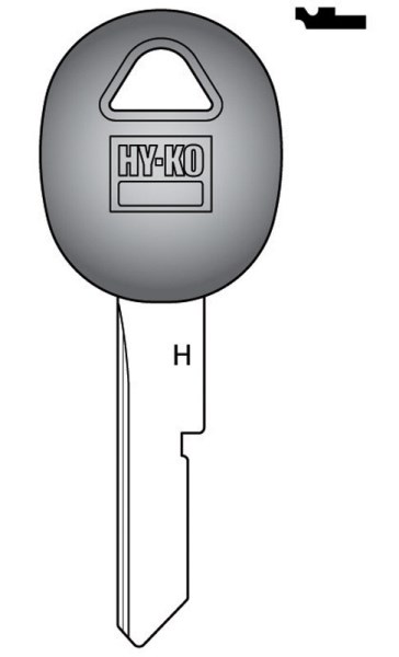 Hy-Ko Automotive Key Blank Single sided For Fits Gm Door-Trunk And Most Model H-Keyway - Mc Mu