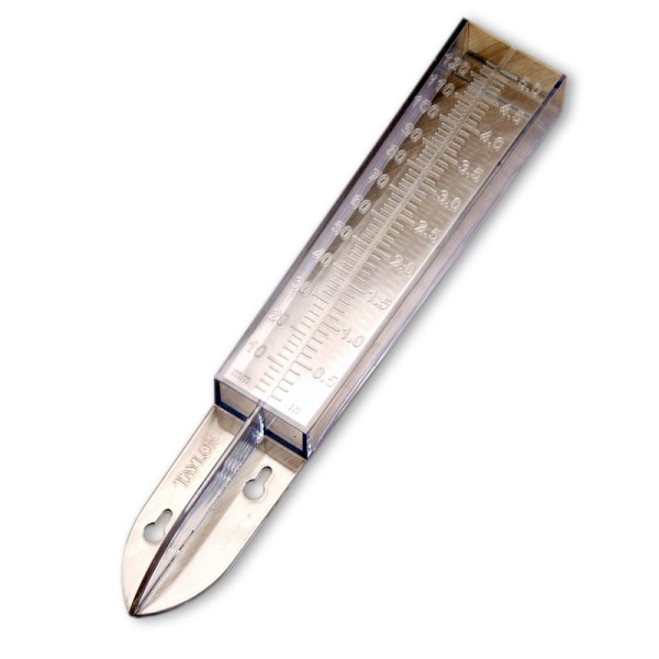 Taylor 5 In. Plastic Clear-Vu Rain Gauge - Mc Mu