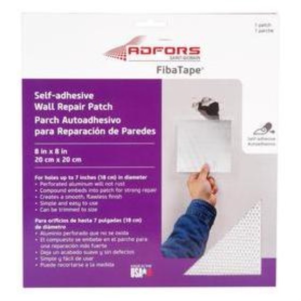 FibaTape 8 In. x 8 In. Wall & Ceiling Self-Adhesive Drywall Patch - Mc Mu