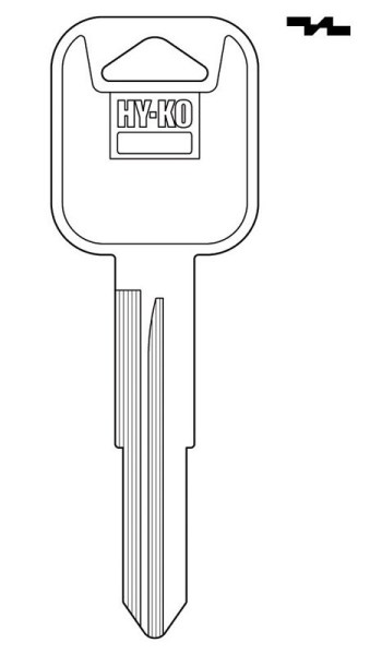 Hy-Ko Automotive Key Blank Double sided For General Motors - Mc Mu