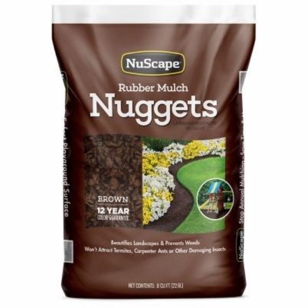NuScape Brown 0.8 Cu. Ft. Rubber Mulch Nuggets - Mc Mu