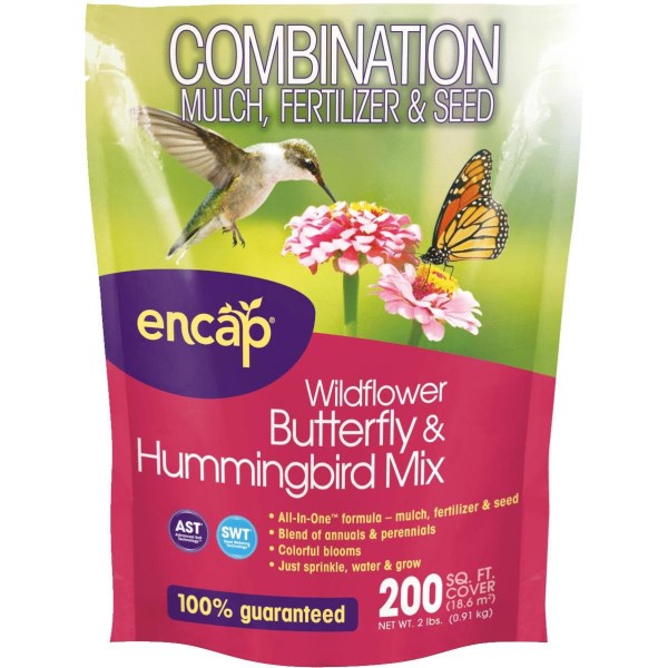 Earth Science  All-In-One 2 Lb. 200 Sq. Ft. Coverage Butterfly & Hummingbird Wildflower Seed Mix - Mc Mu