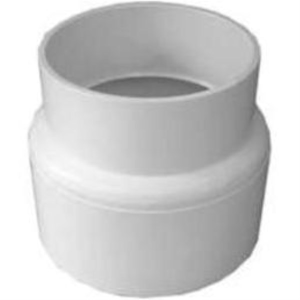 4In PVC Vnyl/Cast Iron Adapter GENOVA PRODUCTS INC Pvc-S&D Adapters 41740 White - Mc Mu