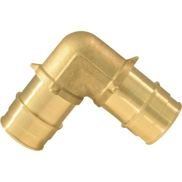 Apollo Retail 1 In. Barb x 1 In. Barb 90 Deg. Brass PEX Elbow, Type A (1/4 Bend) - Mc Mu