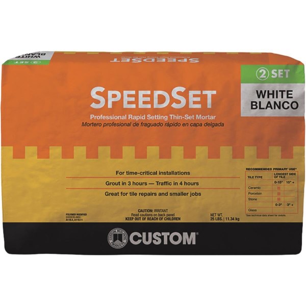 Custom Building Products 25 Lb. White SpeedSet Fortified Thin-Set Mortar - Mc Mu