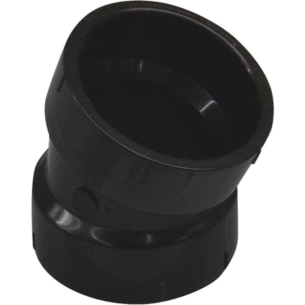 Charlotte Pipe 3 In. Hub x Hub 22-1/2 Deg. ABS Elbow (1/16 Bend) - Mc Mu