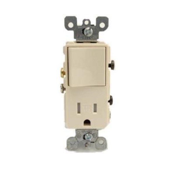 Leviton Ivory 125V Twin Socket Adapter - Mc Mu