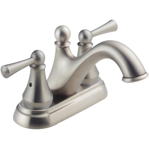 Delta Haywood Stainless 2-Handle Lever 4 In. Centerset Bathroom Faucet with Pop-Up - Mc Mu