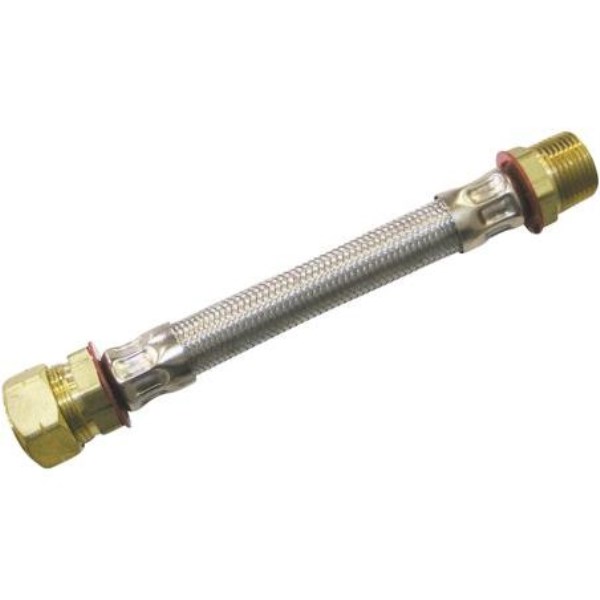 B&K 3/4 In. FIP X 3/4 In. FIP X 24 In. L Stainless Steel Water Heater Connector - Mc Mu