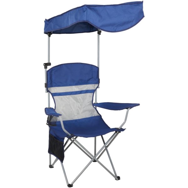 Outdoor Expressions Blue Polyester Omni-Directional Canopy Camp Chair - Mc Mu