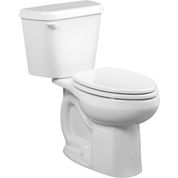 American Standard Colony Right Height White Elongated Bowl 1.28 GPF Toilet-To-Go - Mc Mu