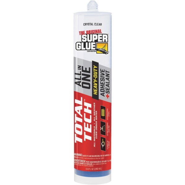 Super Glue Total Tech 9.8 Oz. Clear Construction Adhesive & Sealant - Mc Mu