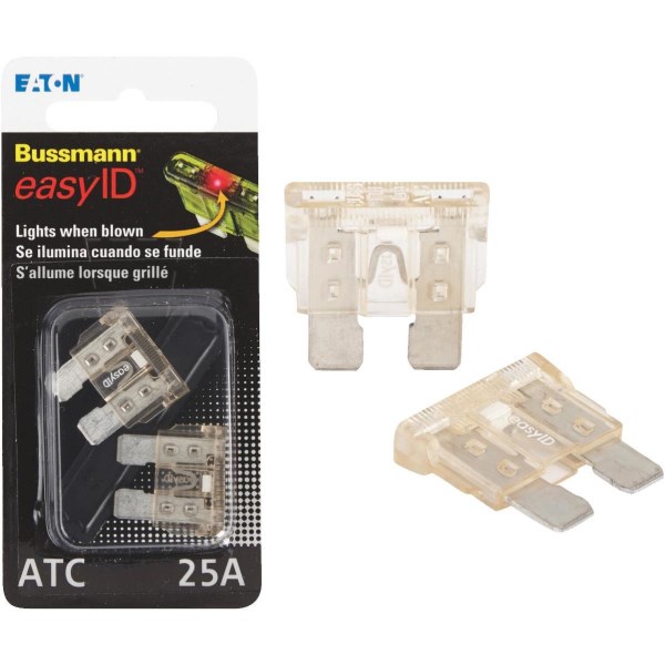 Bussmann 25-Amp 32-Volt ATC Blade easyID Automotive Fuse (2-Pack) - Mc Mu