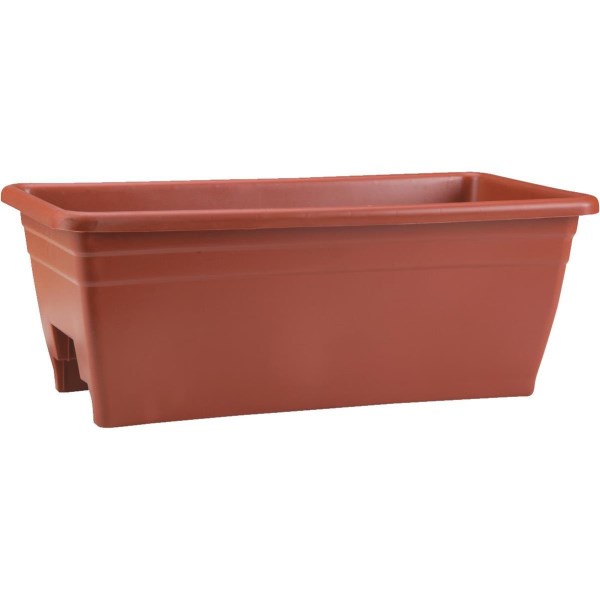 Myers 8 In. H. x 24 In. L. Poly Terra Cotta Deck Rail Planter - Mc Mu