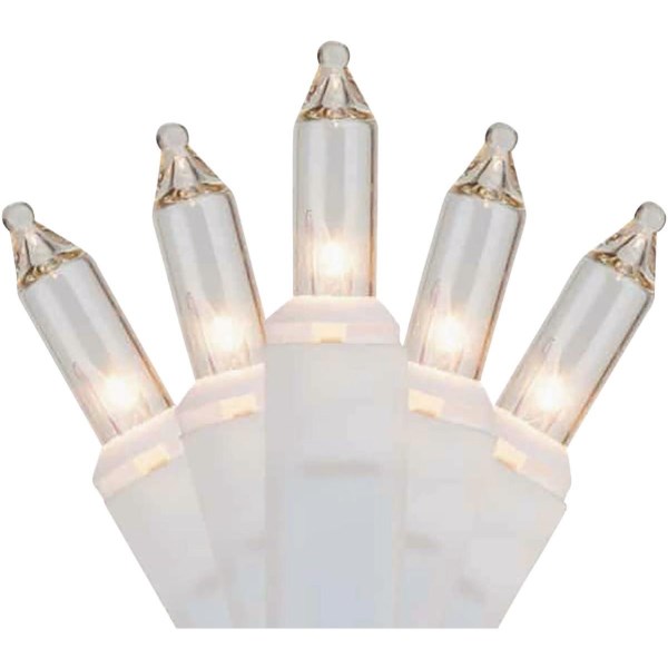 J Hofert Clear 100-Bulb Mini Incandescent String Light Set with White Wire - Mc Mu