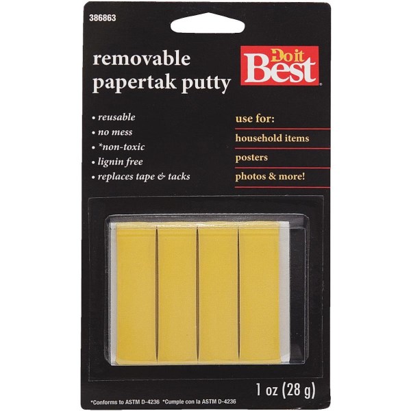 Do it Best 1 Oz. Yellow Reusable Papertak Putty - Mc Mu